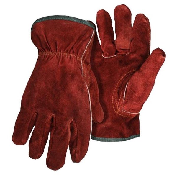 Boss Insulated Gloves, M, Keystone Thumb, Open, Shirred Elastic Back Cuff, Split Cowhide Leather Palm 4175M